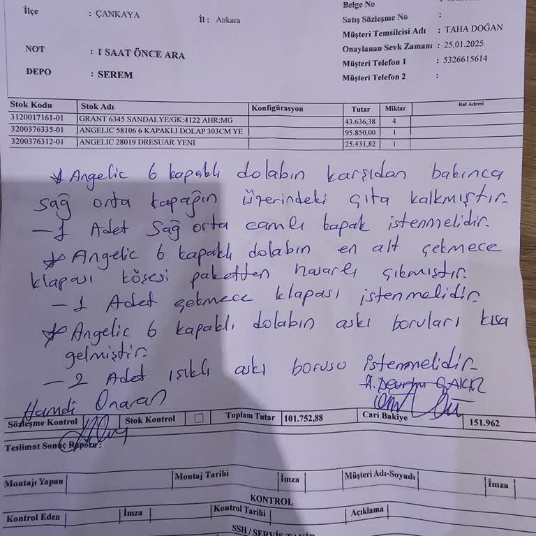 Kelebek Mobilya'dan Aldığım Ürünlerdeki Sorunlar Ve İlgisizlik