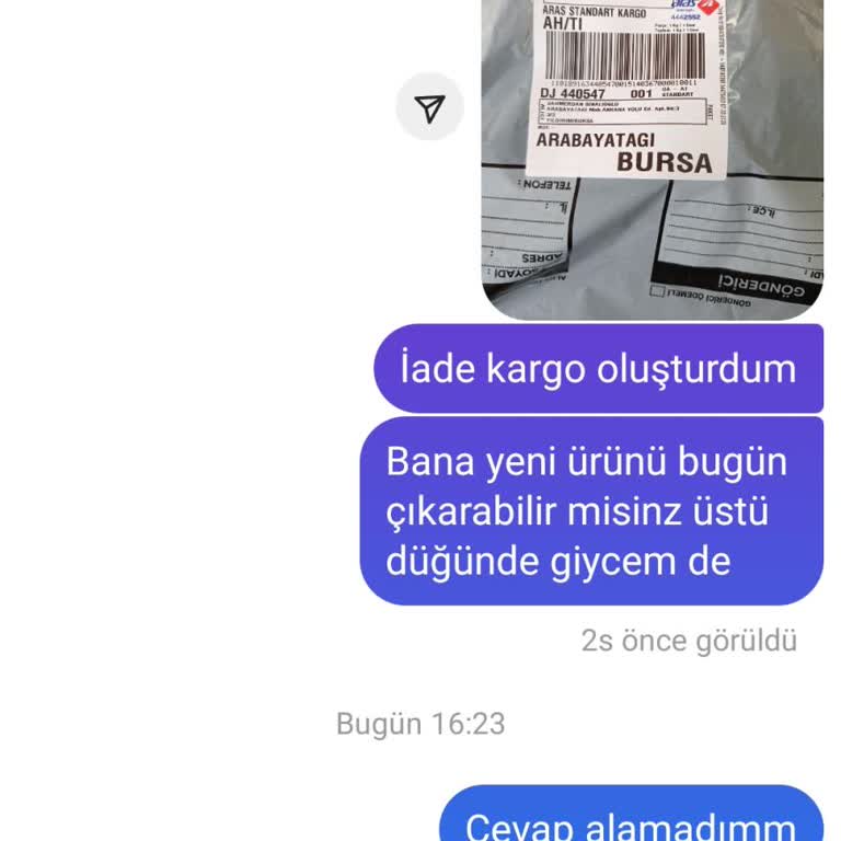 Yanlış Beden Gönderimi Ve İletişimsizlik Sorunu: Para İadesi Bekleniyor