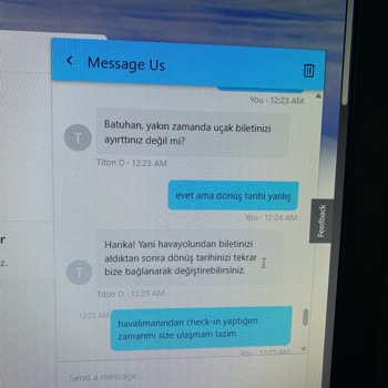 Uçak Bileti Değişiminde Yaşanan Sorun