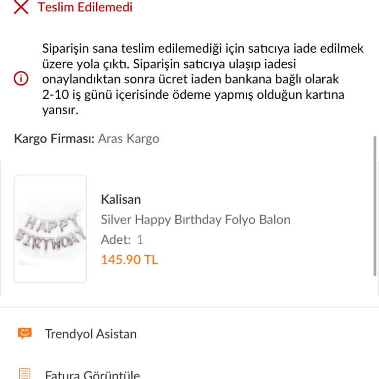 Aras Kargo'nun Umursamazlığı Ve İade Sorunu