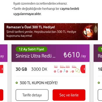 Vodafone'dan Mevcut Müşteriye Fahiş Fiyat Teklifi