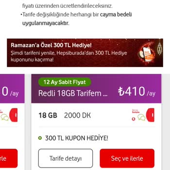 Vodafone'dan Mevcut Müşteriye Fahiş Fiyat Teklifi