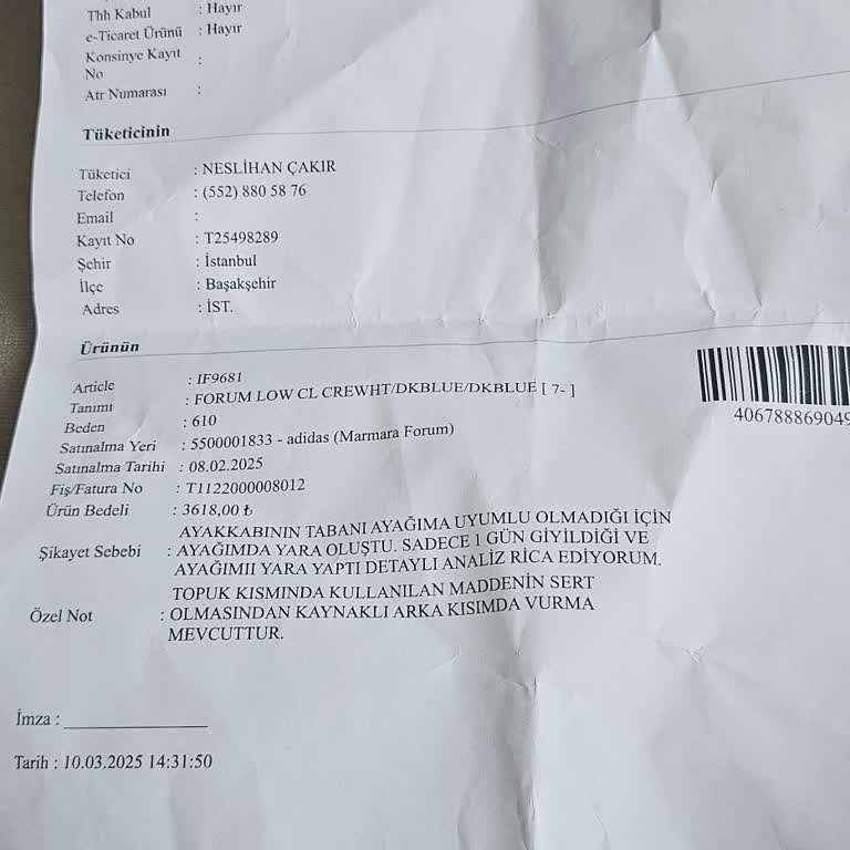 Ayakkabıdan Kaynaklanan Sağlık Sorunu Ve İade Sorunu