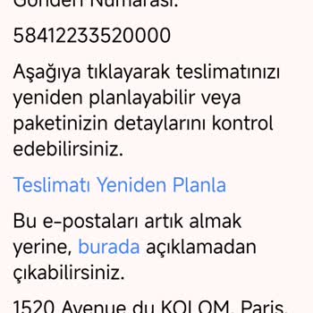 Gmail Adresime Gelen Sahte Kargo Mesajları Hakkında Şikayet