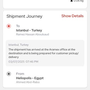Aramex Kargo Teslimatında Gecikme Ve İletişim Sorunları