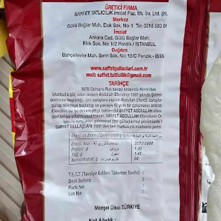 Kırımlı Saffet Güllaçları Bilgilendirme Eksikliği