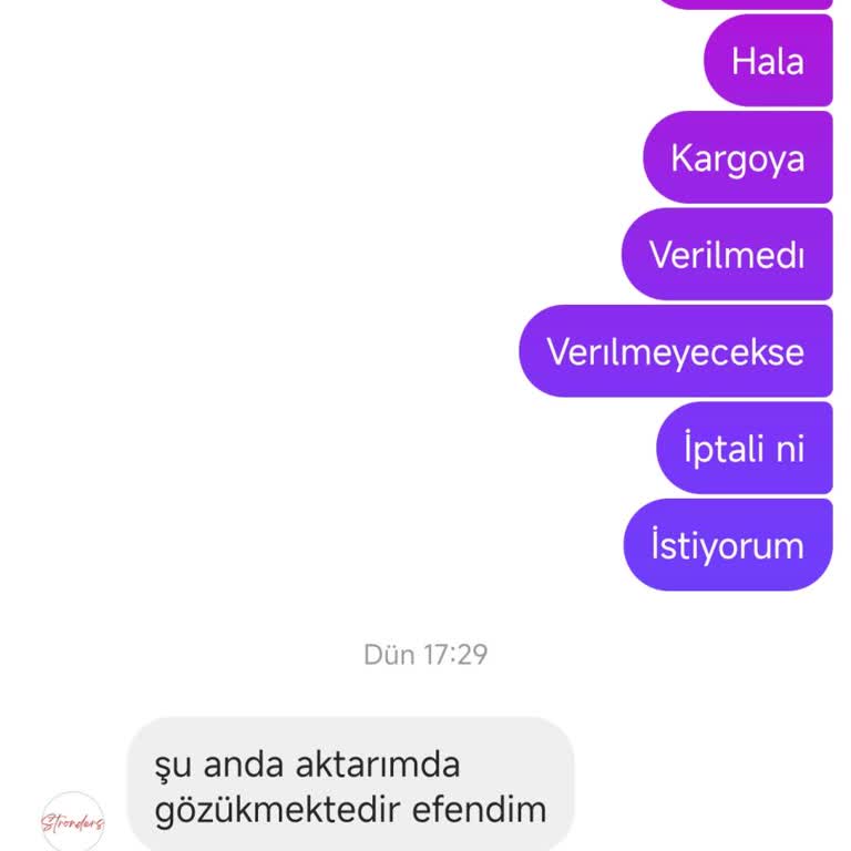 Sipariş Sürecinde Cevapsız Bekleyiş