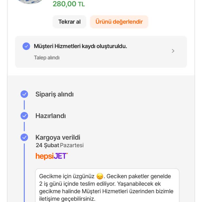 Hepsiburada'dan Alınan Ürün Teslim Edilmedi, Müşteri Hizmetleri Sorunu Çözemiyor