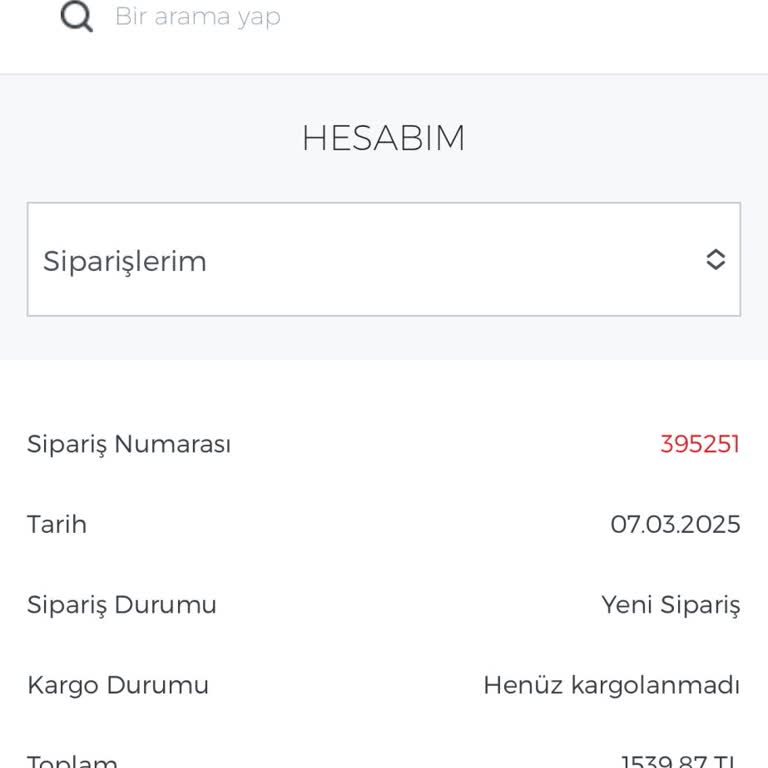 Siparişlerim Oluşmadı Ve Müşteri Hizmeti Yetersiz