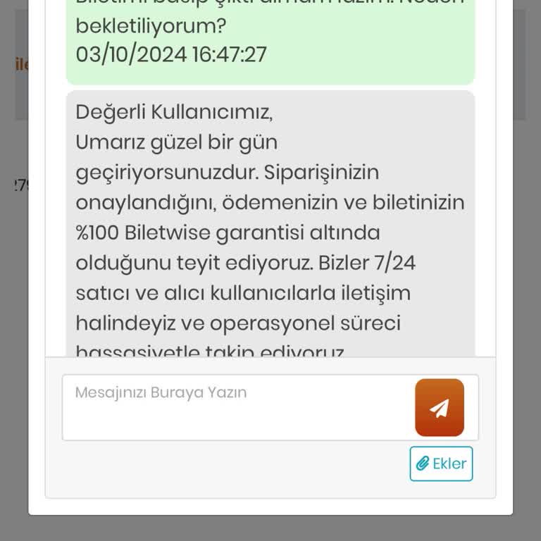 Geciken Bilet Teslimatı Ve Belirsizlik
