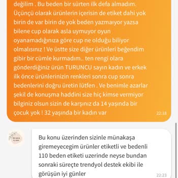 Trendyol Siparişimde Renk Ve Beden Şoku: İade Sürecinde Çözüm Bekliyorum!