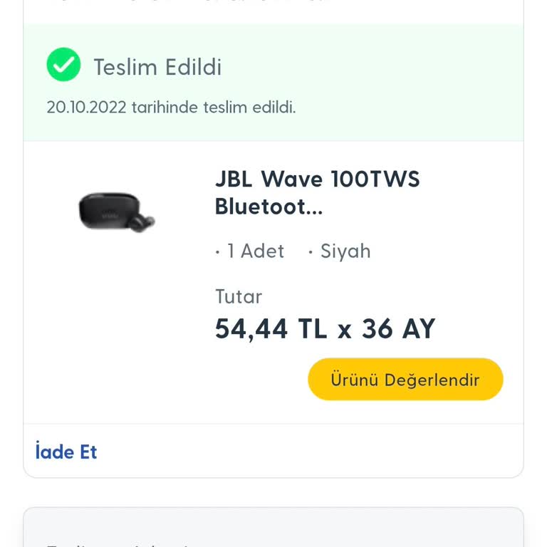 Turkcell Pasaj'dan Alınan JBL Kulaklık Sorunu