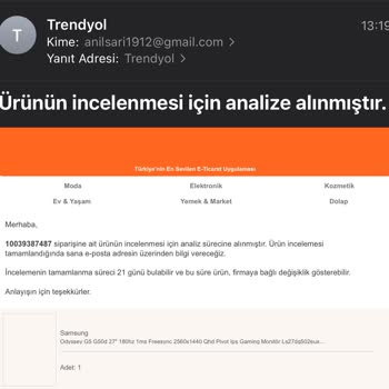 Trendyol'dan Alınan Kusurlu Monitör Ve Çözüm Sürecindeki Sorunlar