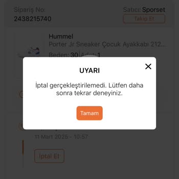 FLO Uygulamasında Sipariş İptali Sorunu Ve Yetersiz Müşteri Hizmeti