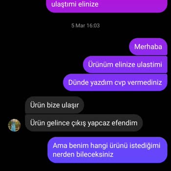 Yanlış Gelen Ürün Ve 9 Gündür Cevapsız Kalan Mesajlar