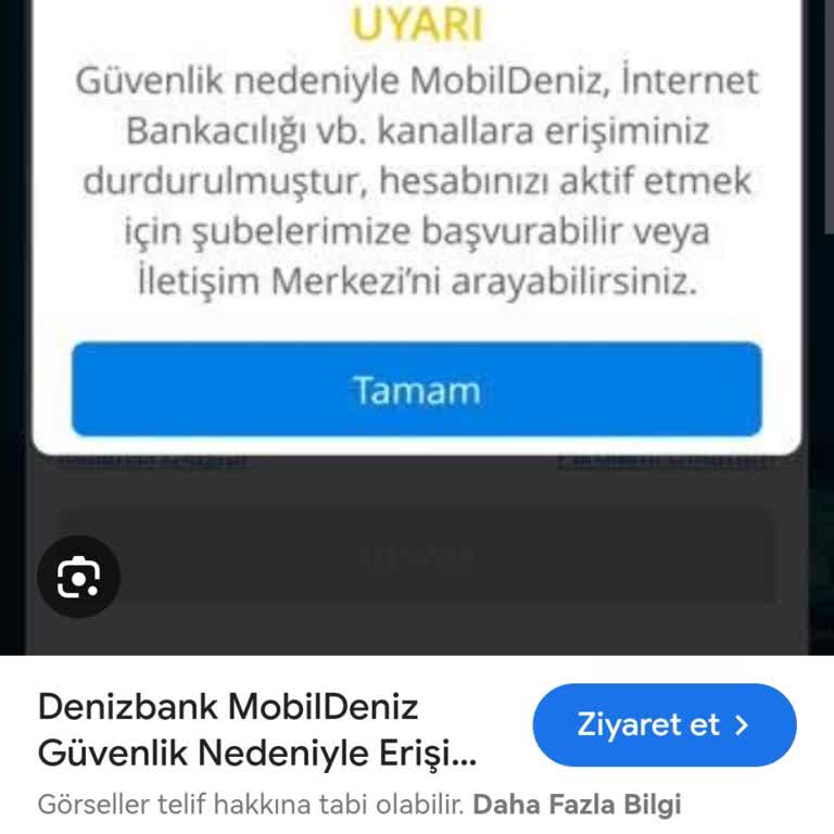 Denizbank Mobil Şube Erişim Sorunu