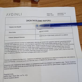 İlk Yıkamada Çizgi Çizgi Olan Pantolon Hayal Kırıklığı