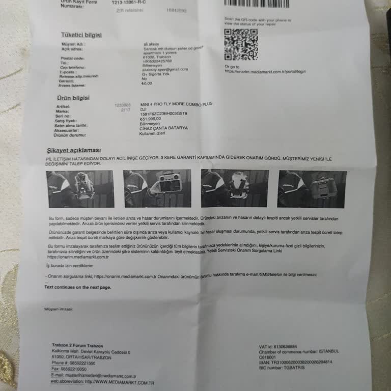 Tekrarlayan Drone Arızaları Ve Yetersiz Garanti Hizmeti