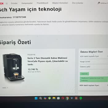 Bosch Online Alışverişte Müşteri Mağduriyeti