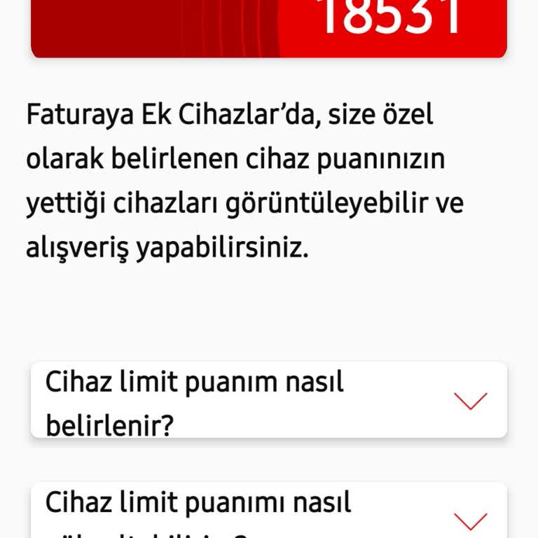 Vodafone'dan KKB Sorgulama Ve Şifre Sorunu
