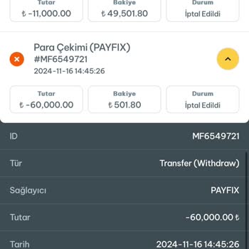 Kazandığım Tutar Silindi, Çekim Yapamıyorum