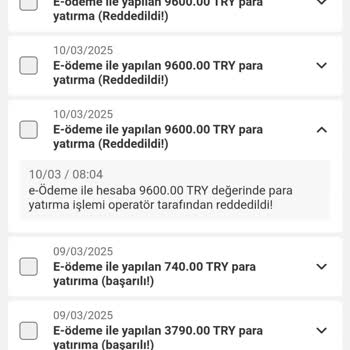 Para Çekim Ve Yatırma Sorunları