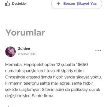 Online Alışverişte Hayal Kırıklığı: Kedi Maması Gelmedi