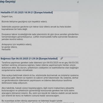 Herbalife İade Sürecinde Yaşanan Gecikmeler
