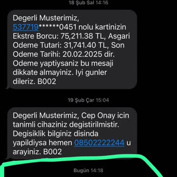 Yanlış Ekstre Borcu Ve İletişim Sorunu