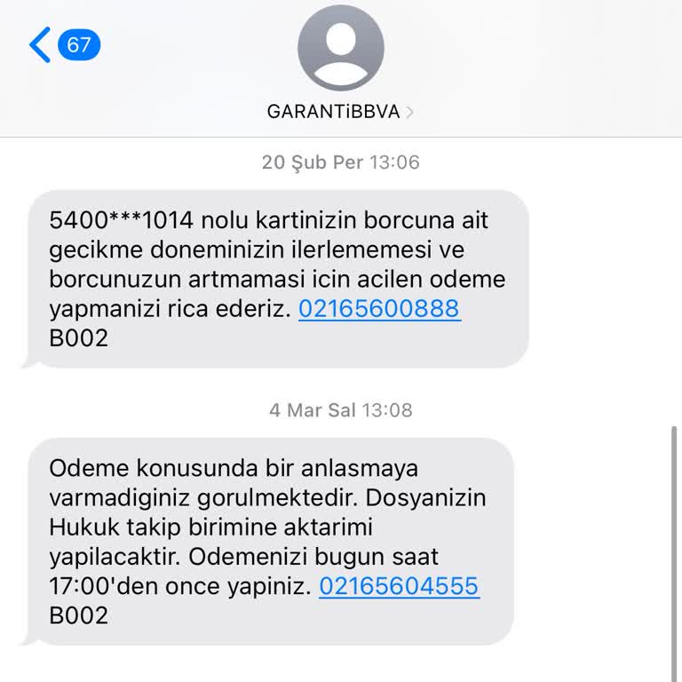 Garanti Bankası'ndan Yanlış Borç Mesajı Ve Avukatlık Süreci