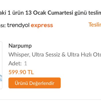 Nar Pump Ürünü Ve Garanti Sürecindeki Sorunlar