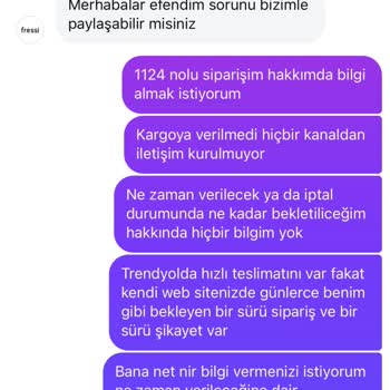 Sipariş İletişimsizliği Ve İptal Sorunu