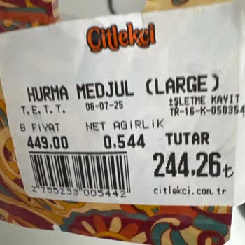Çitlekçi Ramazan Ayında Hurma Skandalı