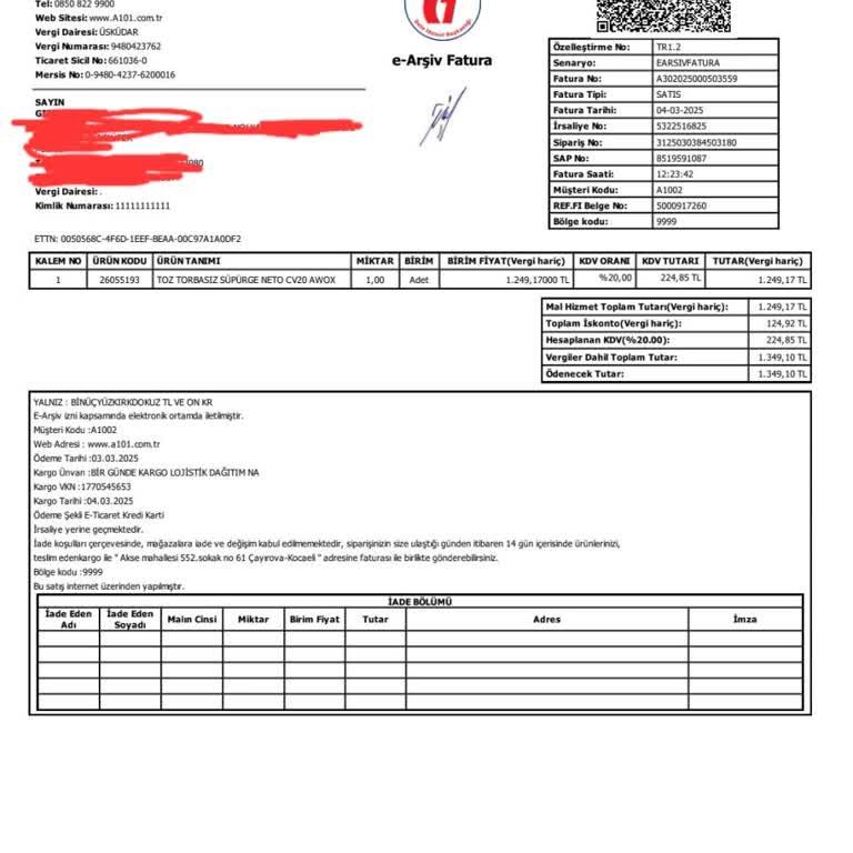 A101'den Eksik Ürün Ve Ulaşılamayan Müşteri Hizmeti