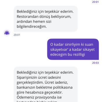 Eksik Ve Soğuk Gelen Siparişe İlgisizlik