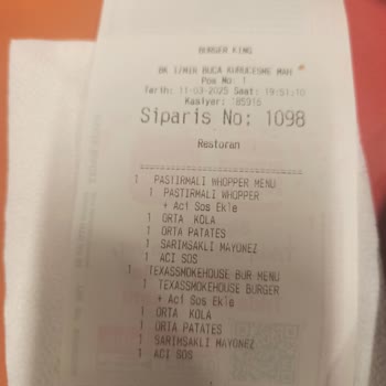 Burger King'de Soğuk Ve Yanlış Sipariş Şoku