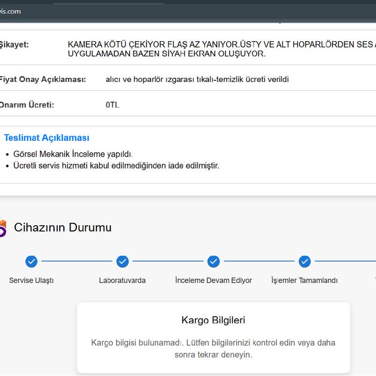 KVK Teknik Servis İle İletişim Ve Hizmet Sorunları