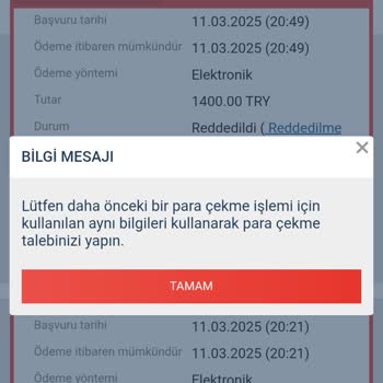 Megapari'nin Çekim Taleplerinde Yetersiz Hizmeti