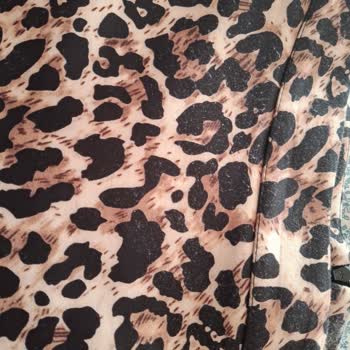 Leopar Desenli Etek İlk Giyişte Renk Değiştirdi Ve Tiftiklendi