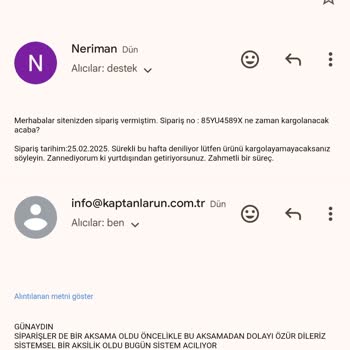 Kargolanmayan Ürün Ve Yanıltıcı Bilgilendirme