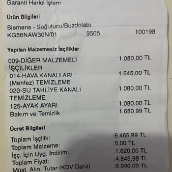 Siemens Ev Aletleri Haksız İşçilik Ücreti Ve Yanlış Hizmet