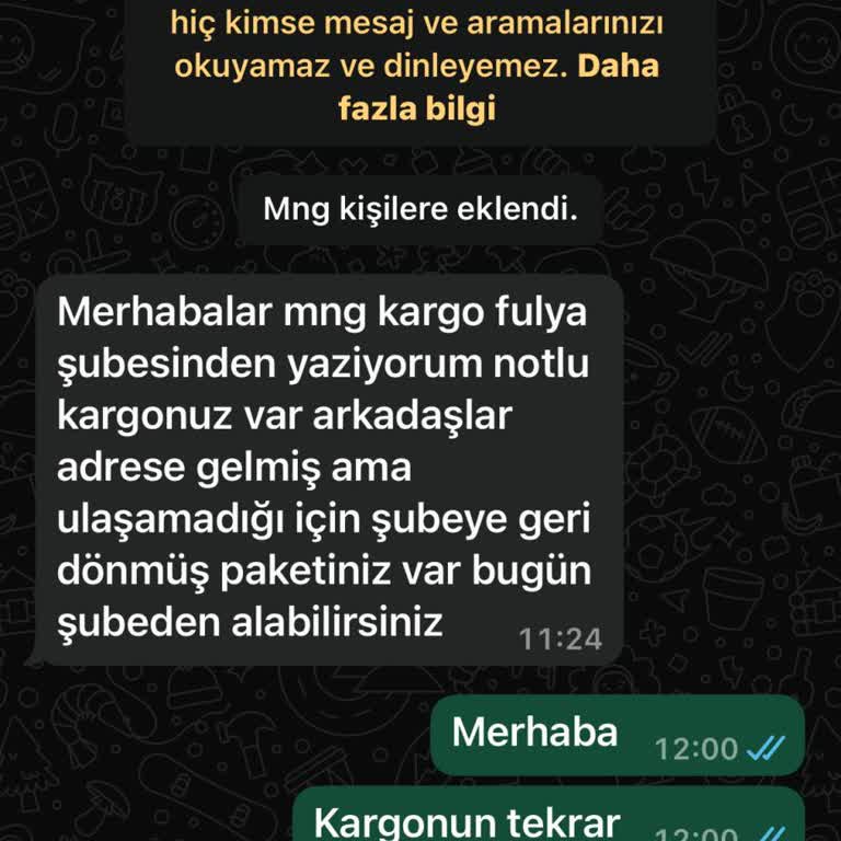 Adres Belli, Kargo Nerede?