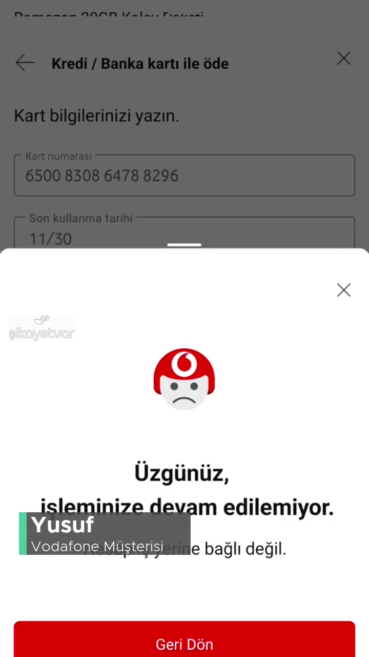 Vodafone Hesap İş Yerine Bağlı Değil Hatası! videonun kapak resmi
