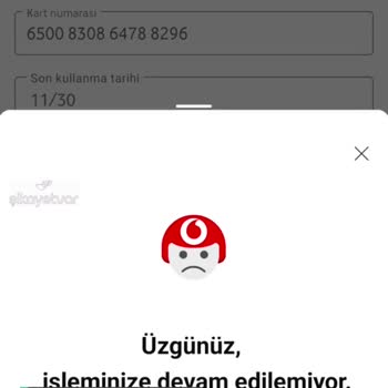 Vodafone Hesap İş Yerine Bağlı Değil Hatası!