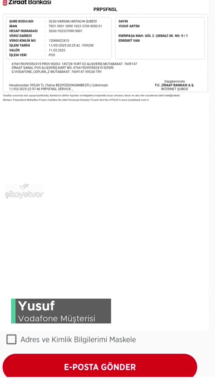 Vodafone Paket Yükledim Ama Gelmedi Para Gitti videonun kapak resmi