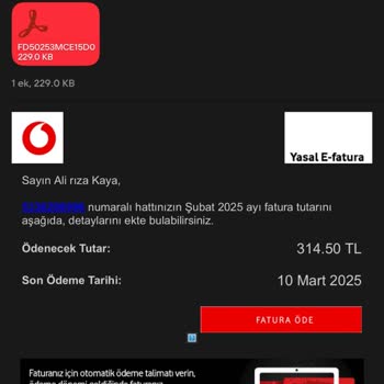 Yanlış Fatura Bilgileriyle Dolu Mail Kutusu