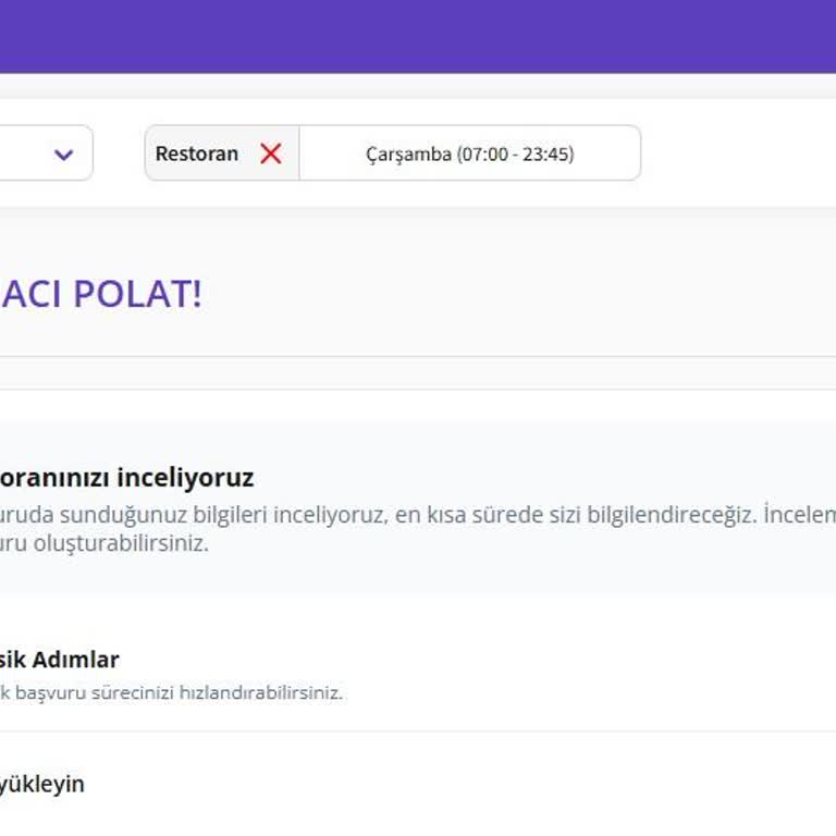 Getir Yemek'te Restoran Aktivasyon Sorunu
