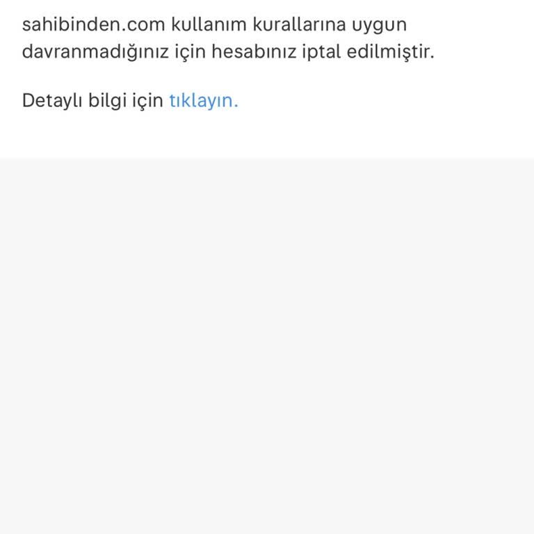 Hesabım Aniden İptal Edildi Geri Dönüş Bekliyorum