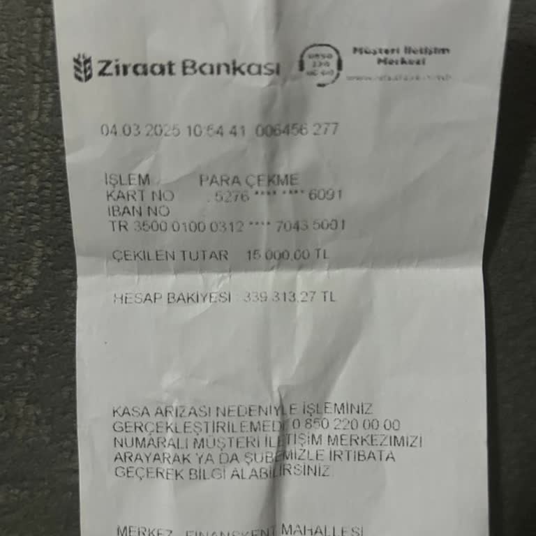 ATM Arızası Nedeniyle Hesabımdan Eksilen Para İadesi Yapılmadı