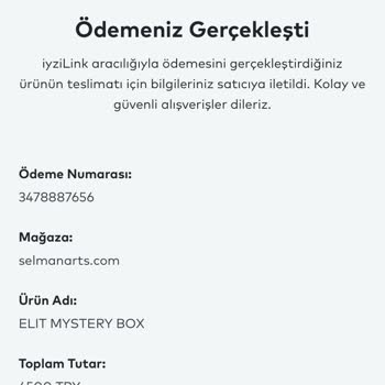 Sipariş Verildi, Yanıt Yok!